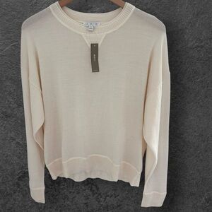 J. Crew Oversized Merino Wool Sweater Cream Size Medium NWT